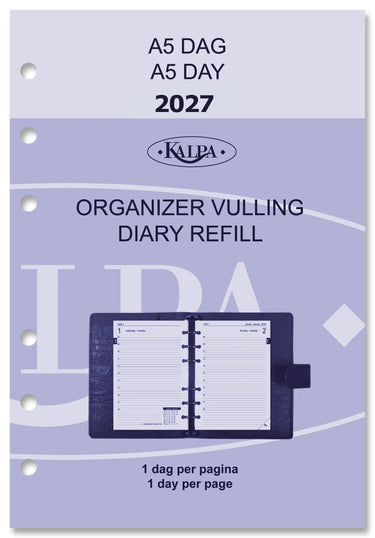 6201-27 210 x 144 mm 2027 A5 Planificateur recharge nl en
